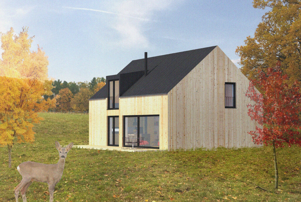Rodinný dům Turnov Malý Rohozec vizualizace exteriér